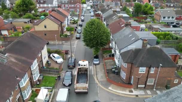 High Angle Nagranie Luton City England Uchwycony Kamerą Drone Października — Wideo stockowe