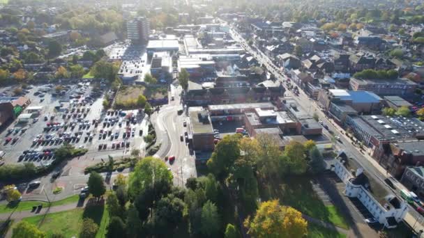 邓斯特布尔镇的空中拍摄 邓伯德座落于英格兰伦敦首都城北部的卢顿市 于2023年10月22日与德隆一同被捕 — 图库视频影像
