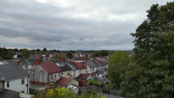 Beelden Van Luton City Tijdens Cloudy Sunset Engeland — Stockvideo