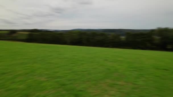 Brittiska Landsbygden Landskap Cornwell Countryside Hills England Storbritannien Filmen Togs — Stockvideo