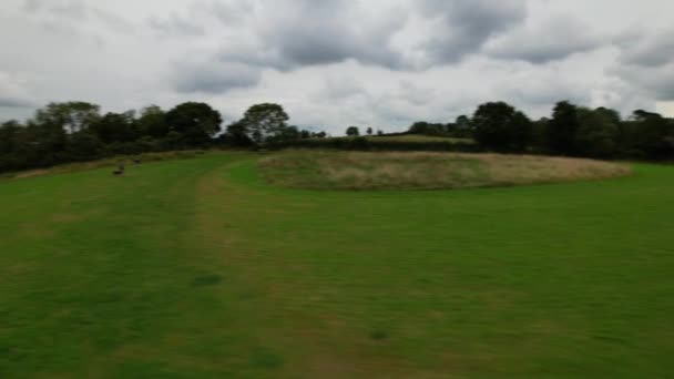 Britische Landschaft Des Cornwell Countryside Hills England Großbritannien Filmaufnahmen Wurden — Stockvideo