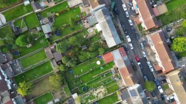 Luton Konutları 'nın Güzel Yüksek Açı Manzarası Emlak Evleri. 8 Ekim 2023 'te Drone' un Kamerası ile yakalanmış.