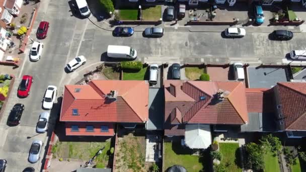 High Angle Footage Modern Real Estate Housing District Whitburn Sunderland — Stock Video
