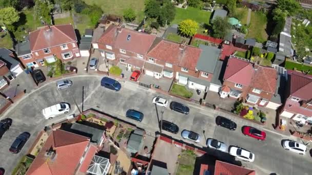High Angle Footage Von Modern Real Estate Housing District Whitburn — Stockvideo