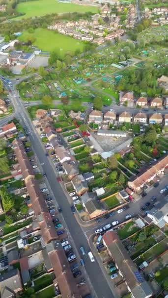 Nagranie High Angle Domów Mieszkalnych North Luton City England Wielka — Wideo stockowe