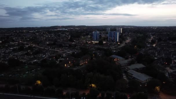 Luton Inggris Britania Raya Oktober 2023 Pemandangan Kota Luton Setelah — Stok Video