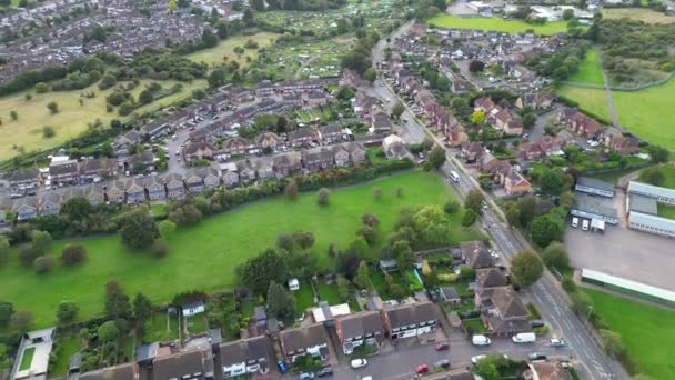 Krásný Letecký Pohled North Luton City England Při Západu Slunce — Stock video