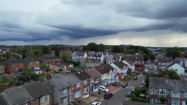 Drámai Esőzések Felhők Város Felett Mozgó Felhők Anglia Felett — Stock videók