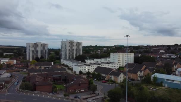 High Angle Time Lapse Nagranie Central Luton Town England Wielka — Wideo stockowe