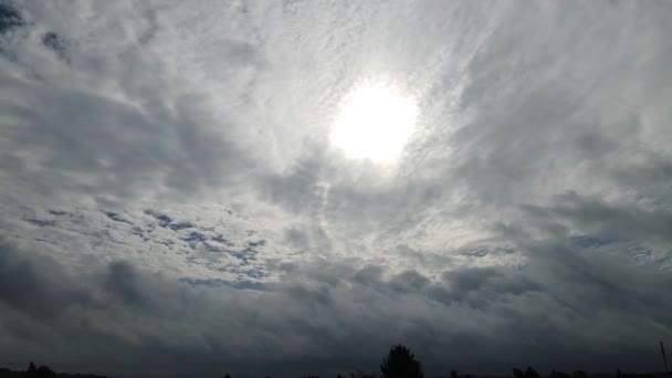 Vista Ángulo Alto Del Cielo Hermoso Dramático Con Nubes Que — Vídeo de stock