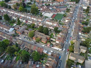 Luton City Farley Tepeleri Hava Görüntüsü, İngiltere 7 Eylül 2023