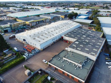 Luton City Farley Tepeleri Hava Görüntüsü, İngiltere 7 Eylül 2023