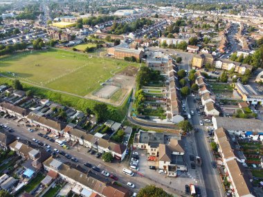 Luton City Farley Tepeleri Hava Görüntüsü, İngiltere 7 Eylül 2023