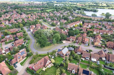 Aerial Milton Keynes İngiltere Şehri 21-8-23