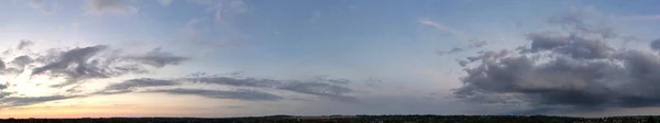 High Angle Panoramic View of Dramatic Sky and clouds over Luton City of England UK After Sunset. Image Captured with Drone\'s Camera on September 2nd, 2023