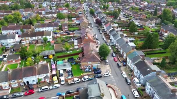 Nagy Látószögű Felvételek Luton City Ről Fényes Napsütéses Napon 2023 — Stock videók