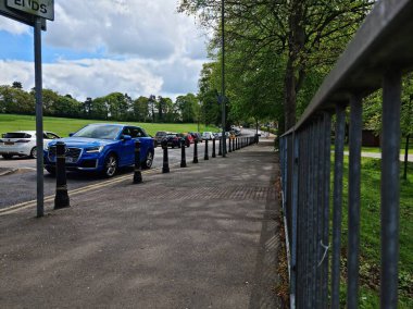 Luton City, İngiltere 'de Büyük Yol ve Trafik. Görüntü İHA 'nın Kamerasıyla 7 Mayıs 2023' te çekildi.