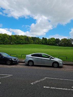 Luton City, İngiltere 'de Büyük Yol ve Trafik. Görüntü İHA 'nın Kamerasıyla 7 Mayıs 2023' te çekildi.