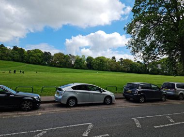 Luton City, İngiltere 'de Büyük Yol ve Trafik. Görüntü İHA 'nın Kamerasıyla 7 Mayıs 2023' te çekildi.