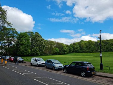 Luton City, İngiltere 'de Büyük Yol ve Trafik. Görüntü İHA 'nın Kamerasıyla 7 Mayıs 2023' te çekildi.
