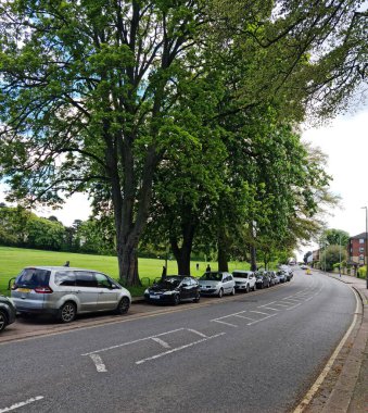 Luton City, İngiltere 'de Büyük Yol ve Trafik. Görüntü İHA 'nın Kamerasıyla 7 Mayıs 2023' te çekildi.