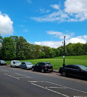 Luton City, İngiltere 'de Büyük Yol ve Trafik. Görüntü İHA 'nın Kamerasıyla 7 Mayıs 2023' te çekildi.