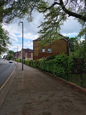 Luton City, İngiltere 'de Büyük Yol ve Trafik. Görüntü İHA 'nın Kamerasıyla 7 Mayıs 2023' te çekildi.