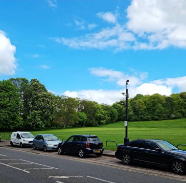 Luton City, İngiltere 'de Büyük Yol ve Trafik. Görüntü İHA 'nın Kamerasıyla 7 Mayıs 2023' te çekildi.