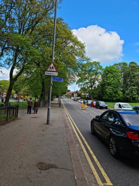 Luton City, İngiltere 'de Büyük Yol ve Trafik. Görüntü İHA 'nın Kamerasıyla 7 Mayıs 2023' te çekildi.