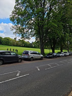 Luton City, İngiltere 'de Büyük Yol ve Trafik. Görüntü İHA 'nın Kamerasıyla 7 Mayıs 2023' te çekildi.