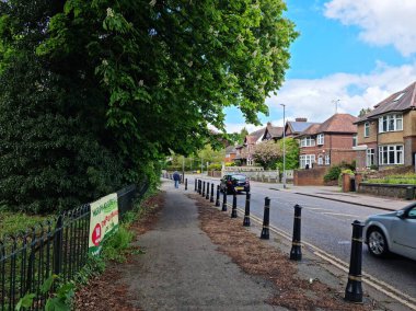 Luton City, İngiltere 'de Büyük Yol ve Trafik. Görüntü İHA 'nın Kamerasıyla 7 Mayıs 2023' te çekildi.