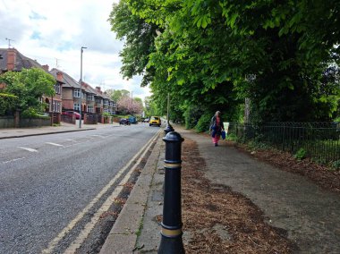 Luton City, İngiltere 'de Büyük Yol ve Trafik. Görüntü İHA 'nın Kamerasıyla 7 Mayıs 2023' te çekildi.