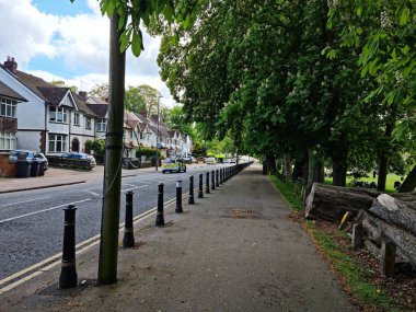 Luton City, İngiltere 'de Büyük Yol ve Trafik. Görüntü İHA 'nın Kamerasıyla 7 Mayıs 2023' te çekildi.