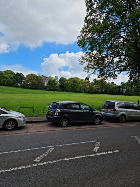 Luton City, İngiltere 'de Büyük Yol ve Trafik. Görüntü İHA 'nın Kamerasıyla 7 Mayıs 2023' te çekildi.