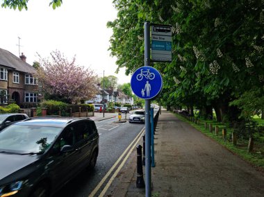 Luton City, İngiltere 'de Büyük Yol ve Trafik. Görüntü İHA 'nın Kamerasıyla 7 Mayıs 2023' te çekildi.