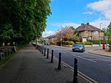 Luton City, İngiltere 'de Büyük Yol ve Trafik. Görüntü İHA 'nın Kamerasıyla 7 Mayıs 2023' te çekildi.