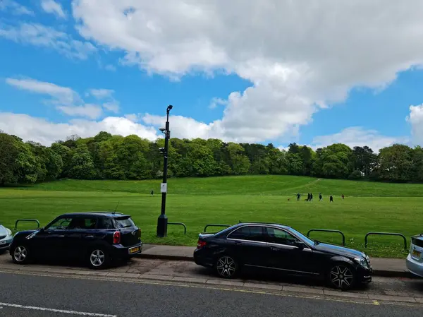 Luton City, İngiltere 'de Büyük Yol ve Trafik. Görüntü İHA 'nın Kamerasıyla 7 Mayıs 2023' te çekildi.