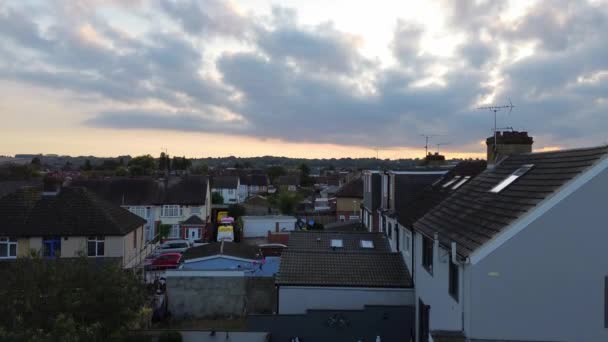 Legszebb High Angle Kilátás Drámai Felhők Felett Luton City England — Stock videók
