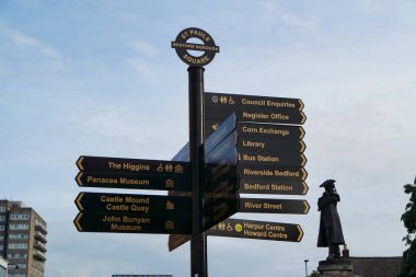 Bedford City 'deki yol. Görüntü, 28 Ağustos 2023 'te İHA' nın Yüksek İrtifa Kamerası ile kaydedildi..