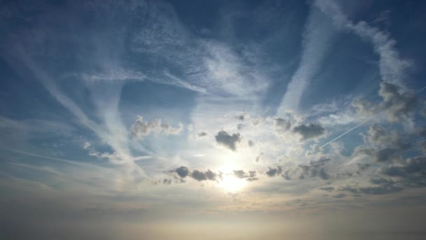 High Angle Drone Camera Footage Dramatic Clouds Sky Luton City — Vídeo de stock