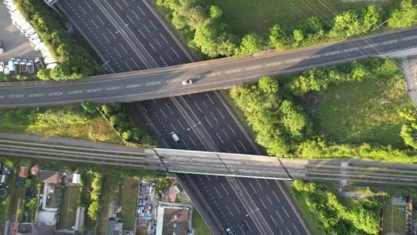 Flygbilder Luton Motorvägar Fångad Den Juni 2023 Luton England Storbritannien — Stockvideo