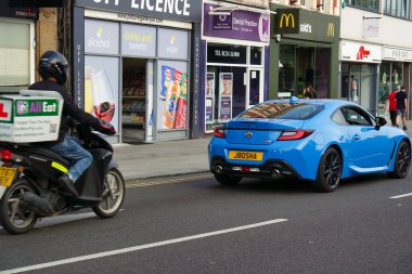 Bedford City 'deki yol. Görüntü, 28 Ağustos 2023 'te İHA' nın Yüksek İrtifa Kamerası ile kaydedildi..