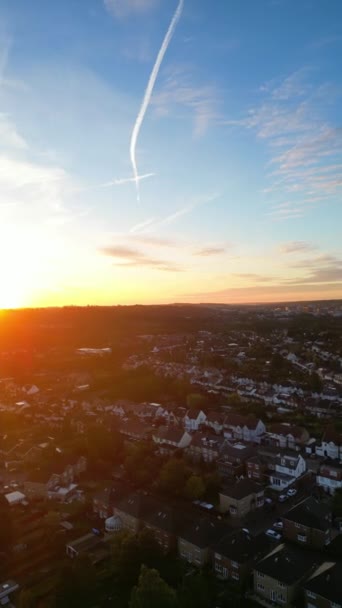 Krásný Výhled Lutonskou Rezidenční Čtvrť Zachycen Kamerou Drone Října 2023 — Stock video