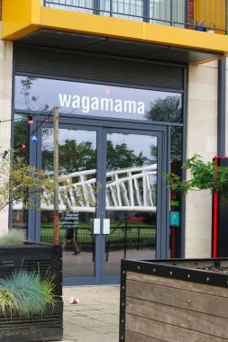 Bedford City 'deki yol. Görüntü, 28 Ağustos 2023 'te İHA' nın Yüksek İrtifa Kamerası ile kaydedildi..