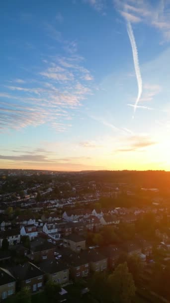 Krásný Výhled Lutonskou Rezidenční Čtvrť Zachycen Kamerou Drone Října 2023 — Stock video