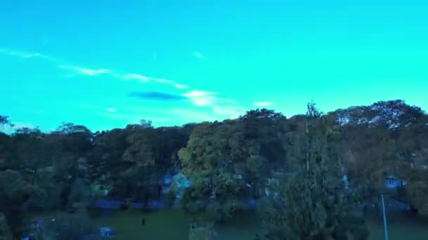 Time Lapse View Luton City Park Během Západu Slunce Zachycen — Stock video