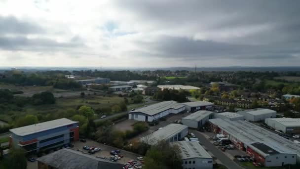 Ngiltere Nin Southampton Kentindeki Sanayi Bölgesinin Yüksek Açılı Görüntüleri Ekim — Stok video
