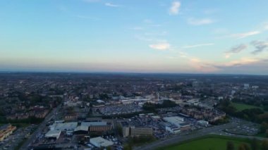Günbatımında Northampton City ve Countryside. Görüntüler Drone 'un Kamerası ile 25 Ekim 2023' te çekildi.