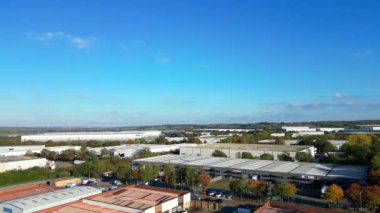 İngiltere, Southampton 'daki Sanayi Malikanesi' nin Zaman Hızı Görüntüsü. 25 Ekim 2023 'te İHA' nın kamerasıyla yakalanmış.