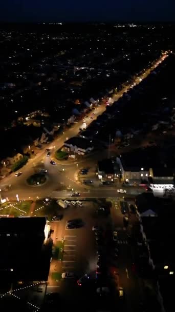 Nagranie Luton City Zachodzie Słońca Nagranie Zostało Zrobione Kamerą Drona — Wideo stockowe